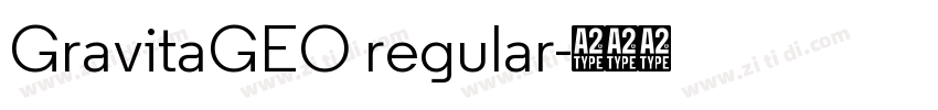 GravitaGEO regular字体转换